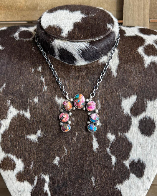 Orange Dahlia Naja Necklace *Native