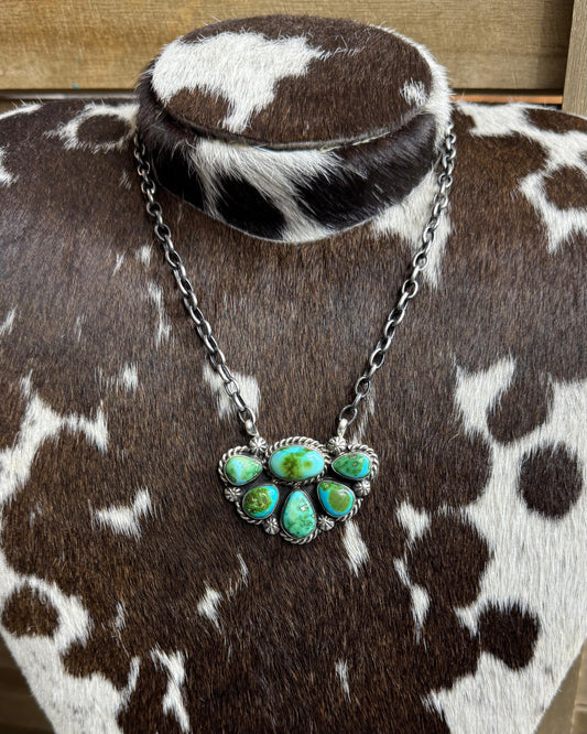17" Sonoran Spiny Half Cluster Necklace *Native