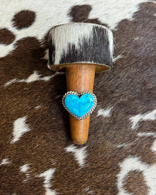 Blue Turquoise Heart Ring *Native