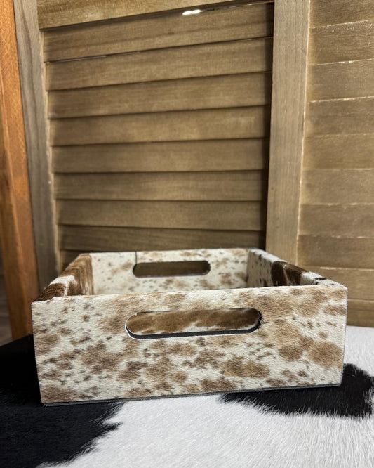 Brown Cowhide Jewlery Tray