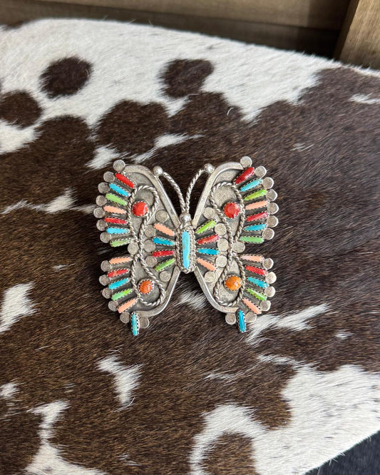 Multi Color Butterfly Ring Sz 9 *Native