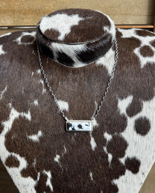17" White Buffalo Bar Necklace *Native