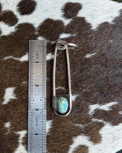 Turquoise Stone Safety Pin *Native