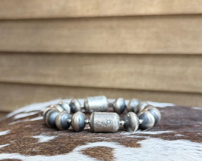 Barrel Pearl Strech Bracelet *Native
