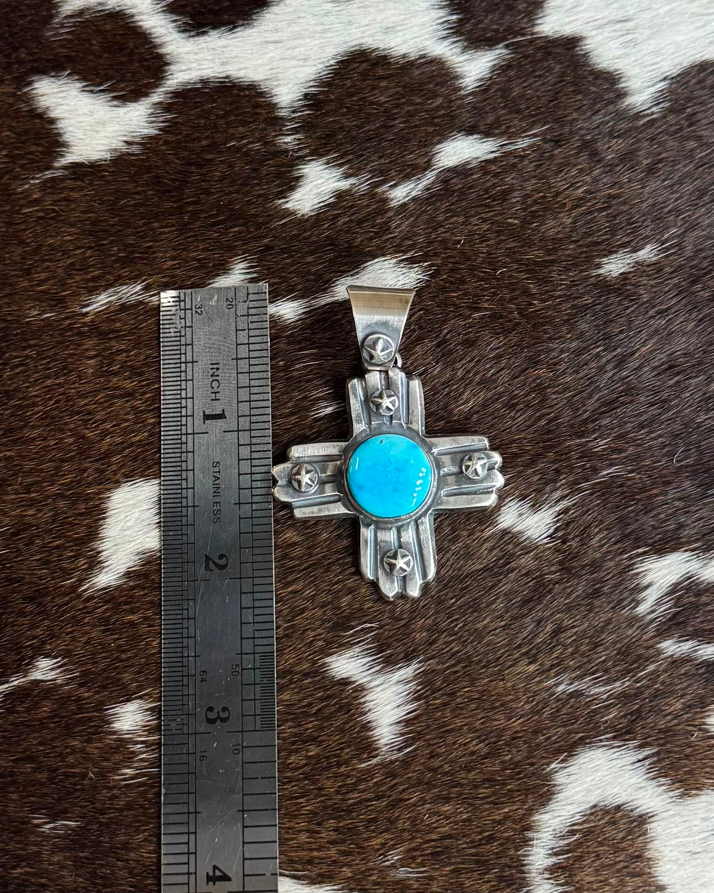 Blue Star Cross Pendant *Native