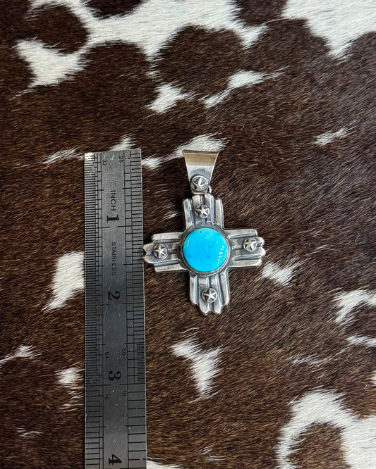 Blue Star Cross Pendant *Native