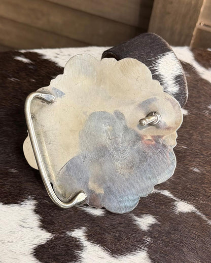 German Silver Tiber Turquoise Buckle