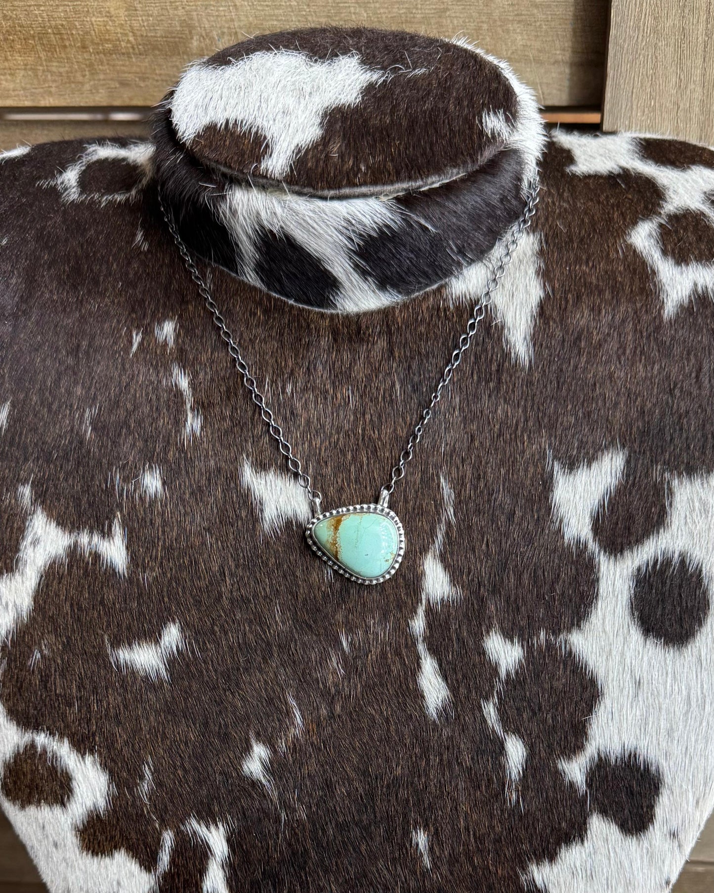 Simple Green Turquoise Necklace *Native