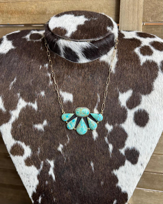 Turqouise Half Cluster Necklace *NonNative