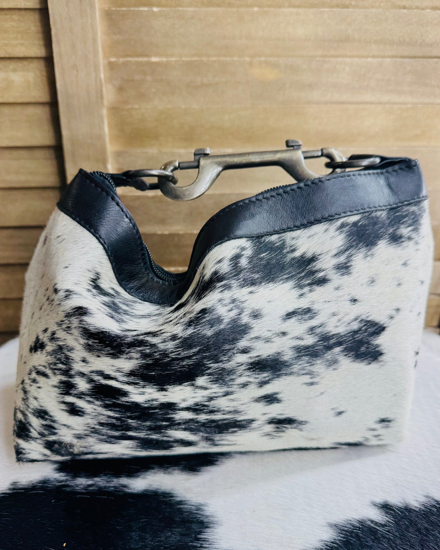 Black Cowhide Handbag