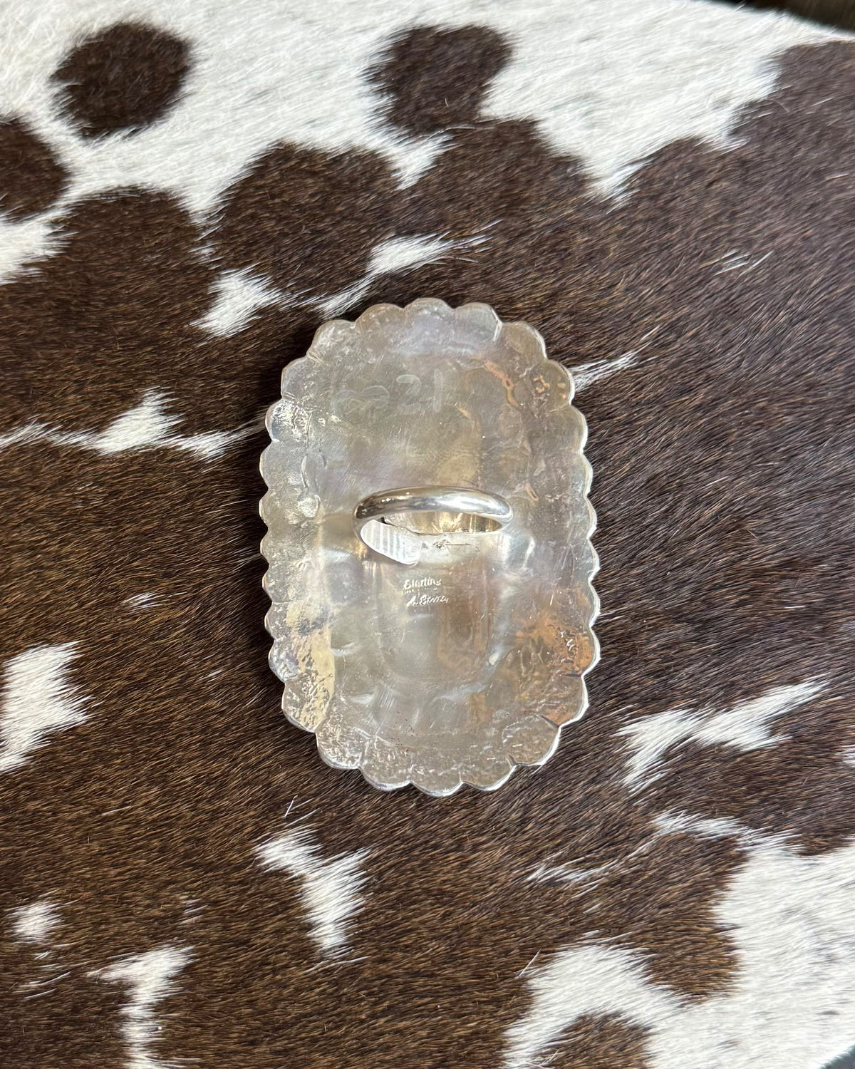 Larry Etsitty Bar Ring Adj *Native