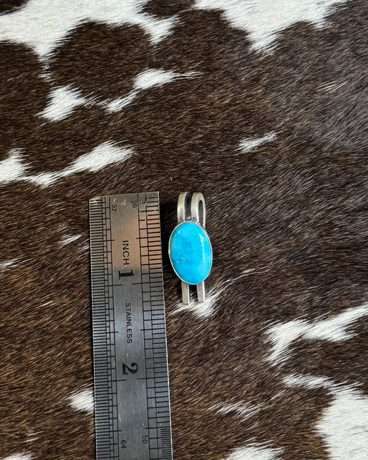 Blue Turquoise Pendant *Native