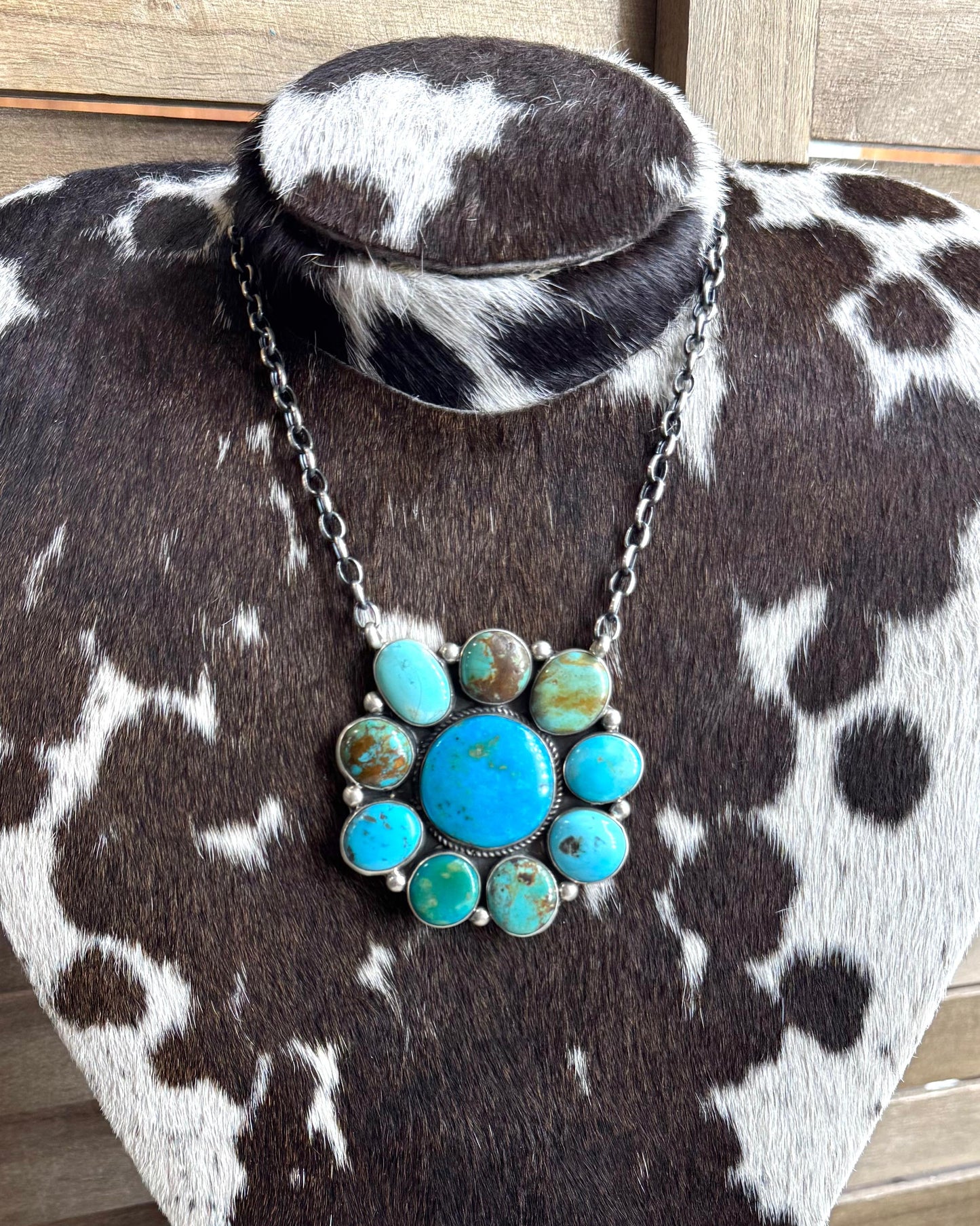 Multi Turquoise LG Cluster Necklace *Native