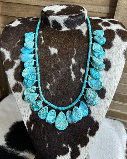 Turquoise Multi Teardrop Necklace