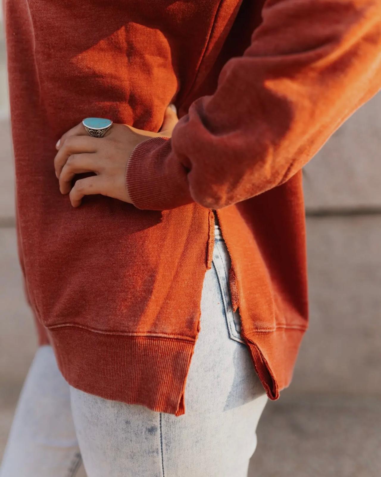 Lucky Rust Horseshoe Pullover