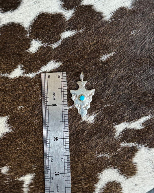 Turquoise Arrowhead Pendant *Native