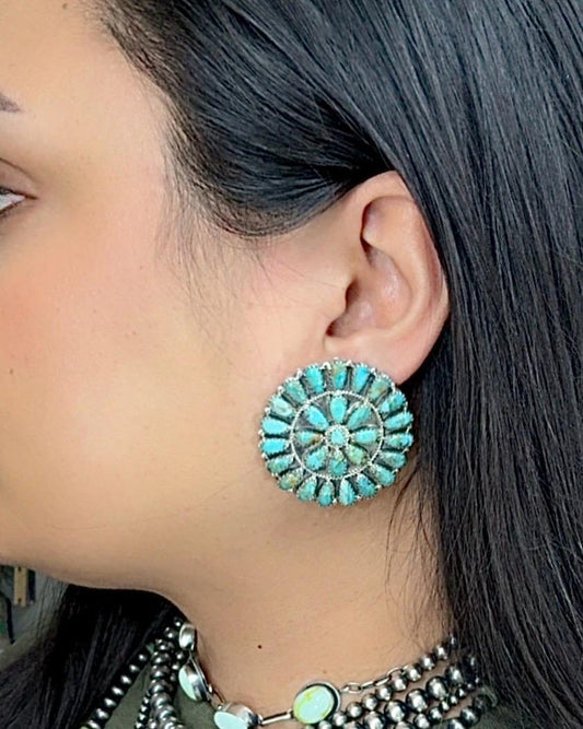 Kingman 1.75” Cluster Earrings *Native