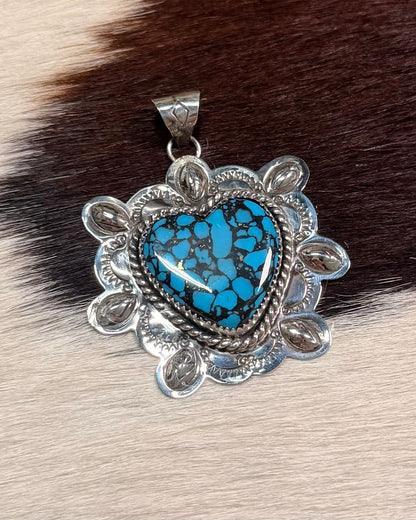 Blue Lander Heart Pendant *Native