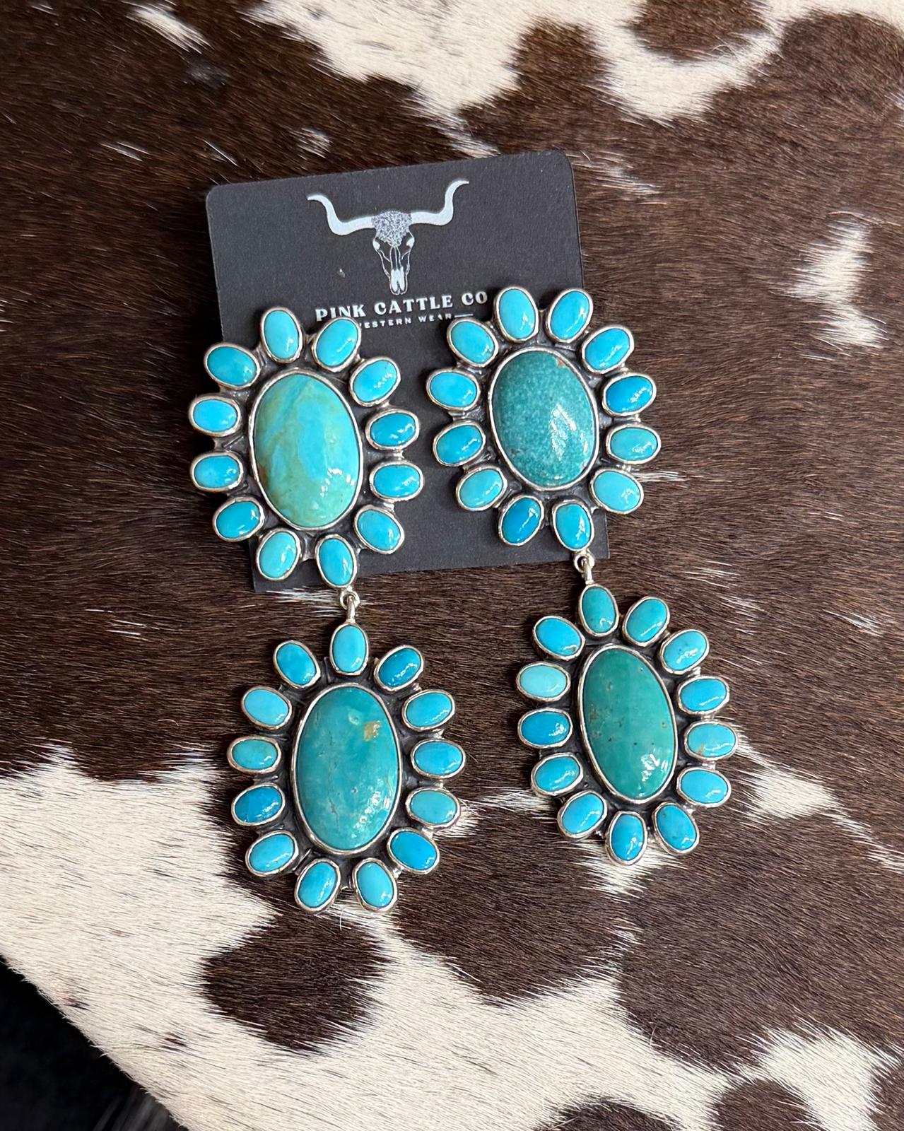 Federico Jimenez Double Cluster Earrings