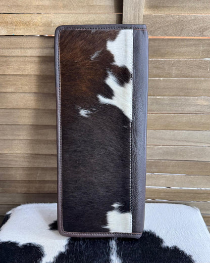 Cowhide & Tooled Travel Jewelry Case *Chocolate Brown