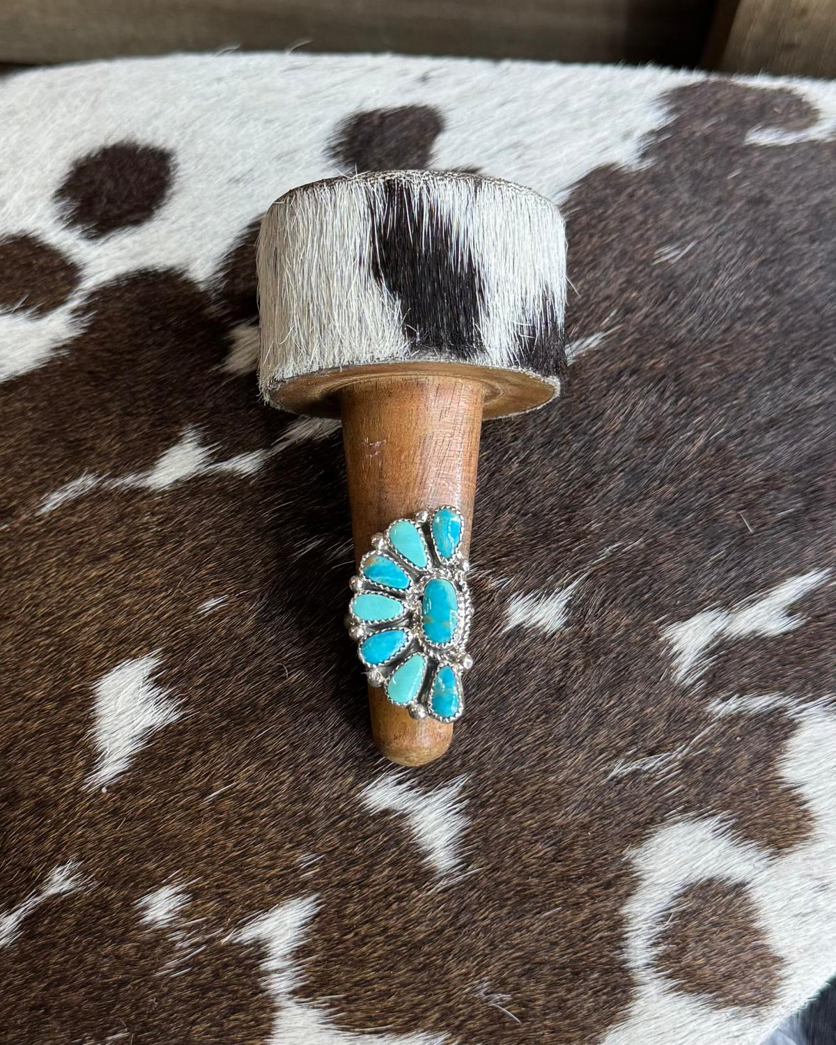 Mixed Turquoise Half Cluster Adj. Ring *Native