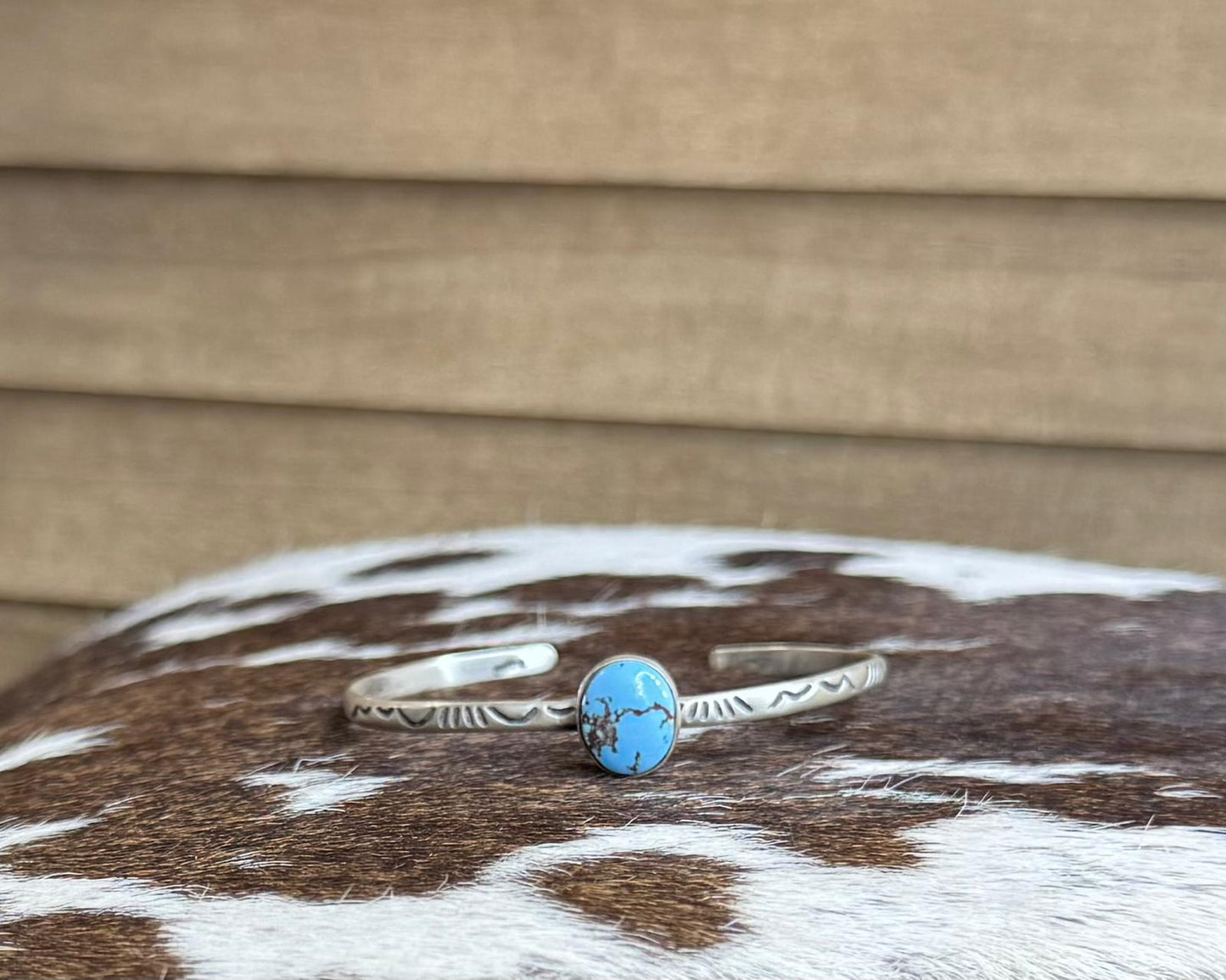 Dainty Round Stone Golden Hills Cuff *Native