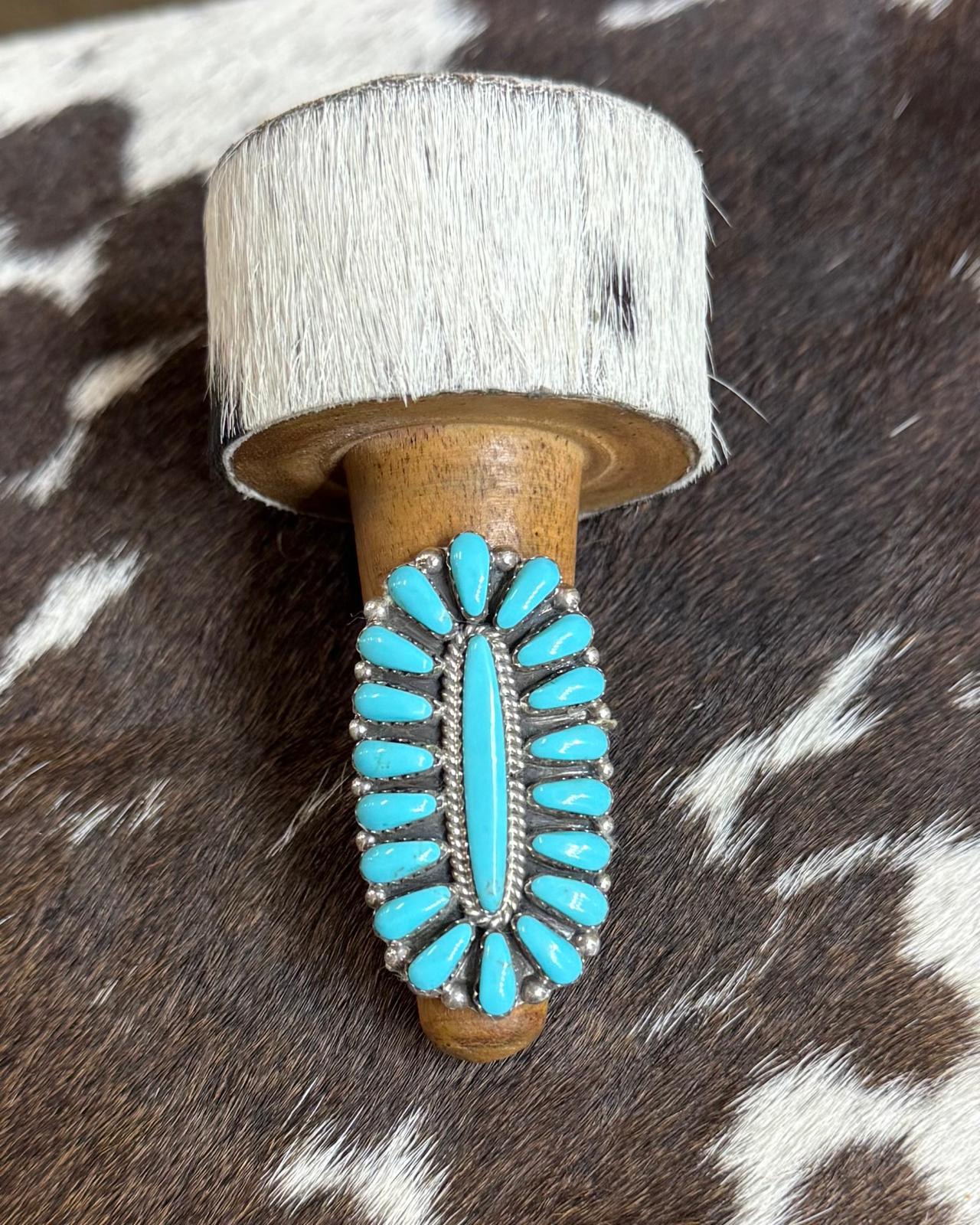 Blue Turquoise Concho Ring *Native