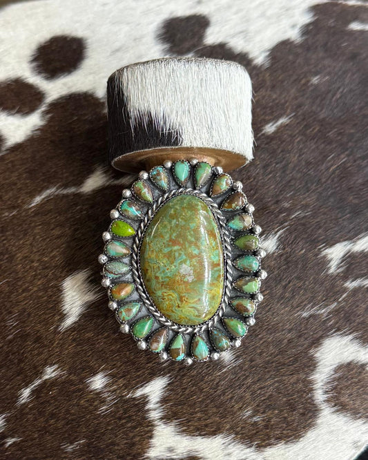 Green Statement Cluster Ring *Native