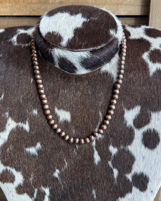 6mm Copper Pearl Necklace *NonNative