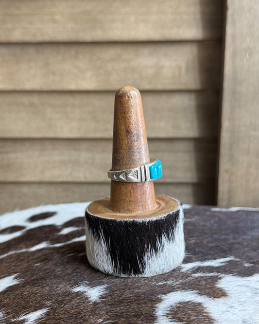 Sz 10.5 Kingman Turquoise Ring *Native