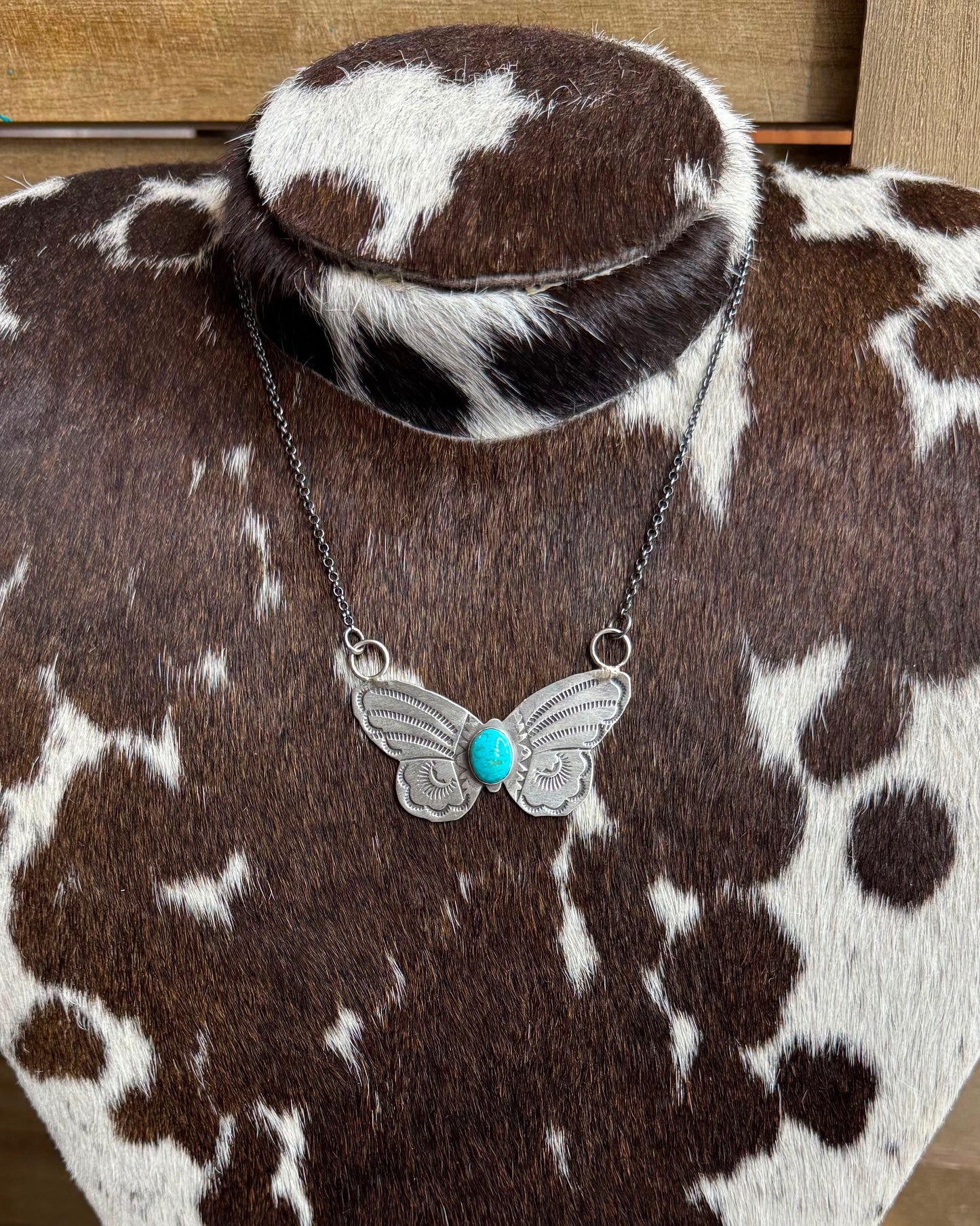 Blue Butterfly Necklace  *Native