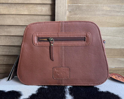 AD Turquoise Tooled w/Stone Crossbody