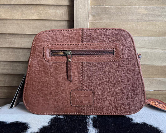 AD Turquoise Tooled w/Stone Crossbody