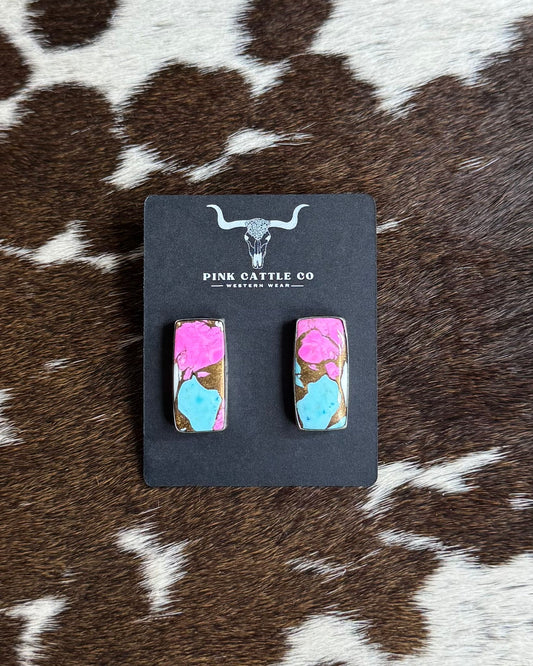 Cotton Candy Bar Studs *Native