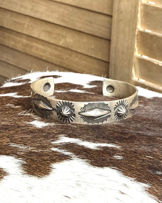 Sterling Silver Pattern Cuff *Native