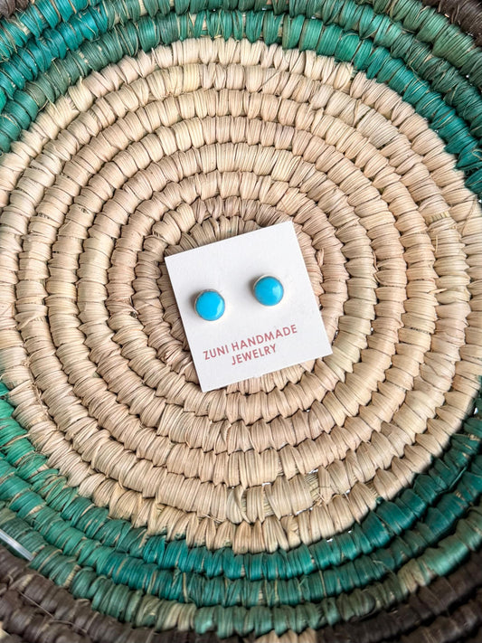 Mini Round Turquoise Stud *Native