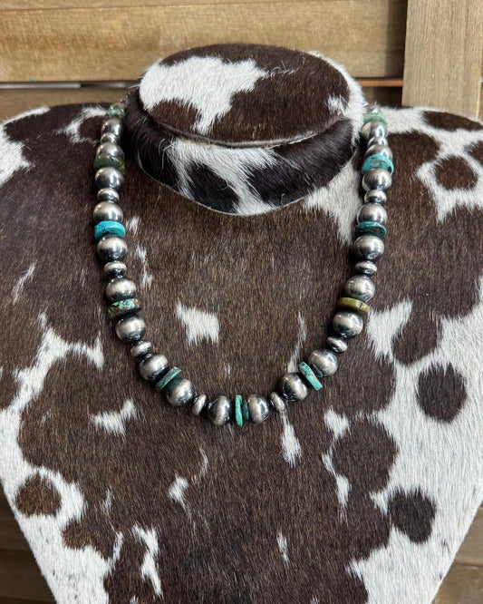 20" Pearl & Turquoise Chip Necklace *NonNative