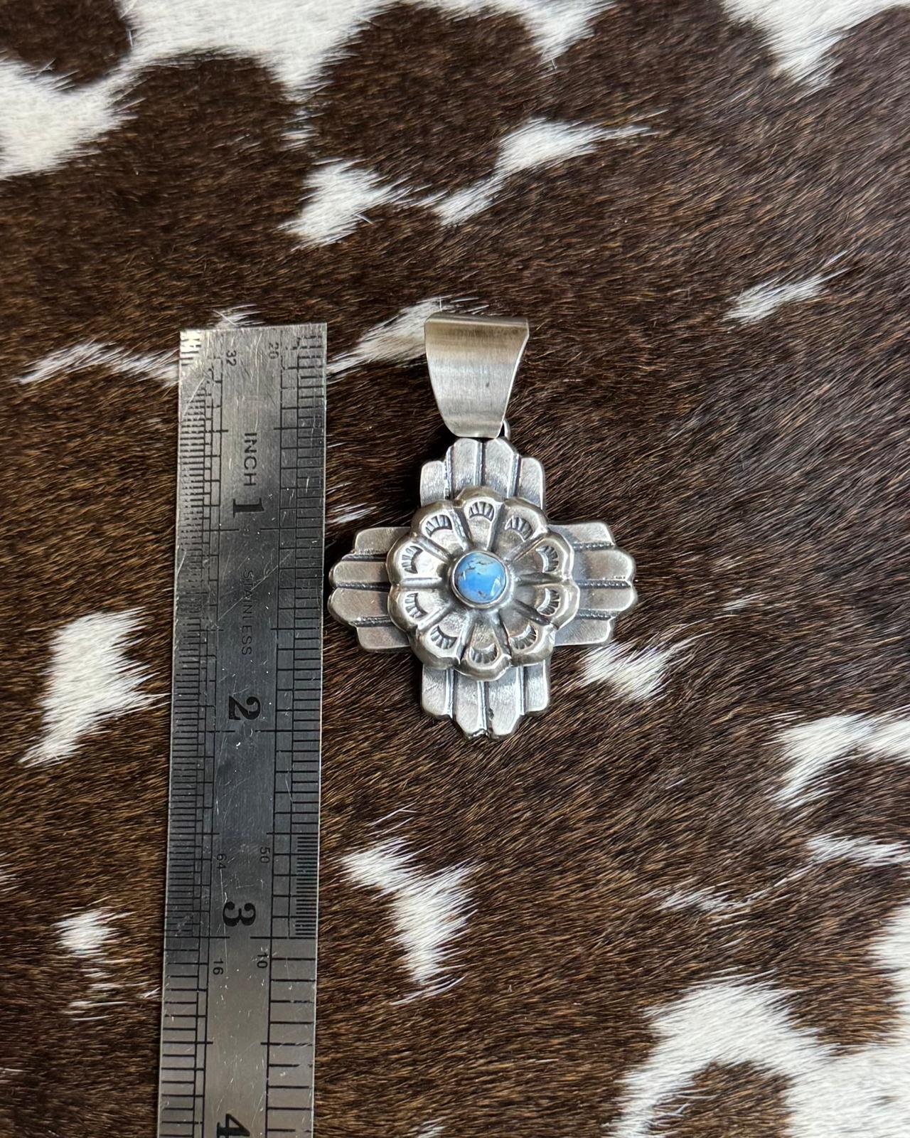 Chimney Butte Golden Hills Cross Flower Pendant *Native