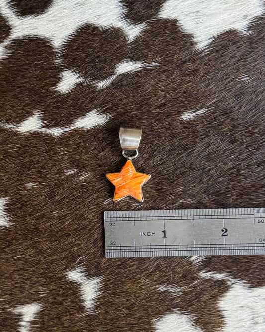 Spiny Orange Star Pendant *Native