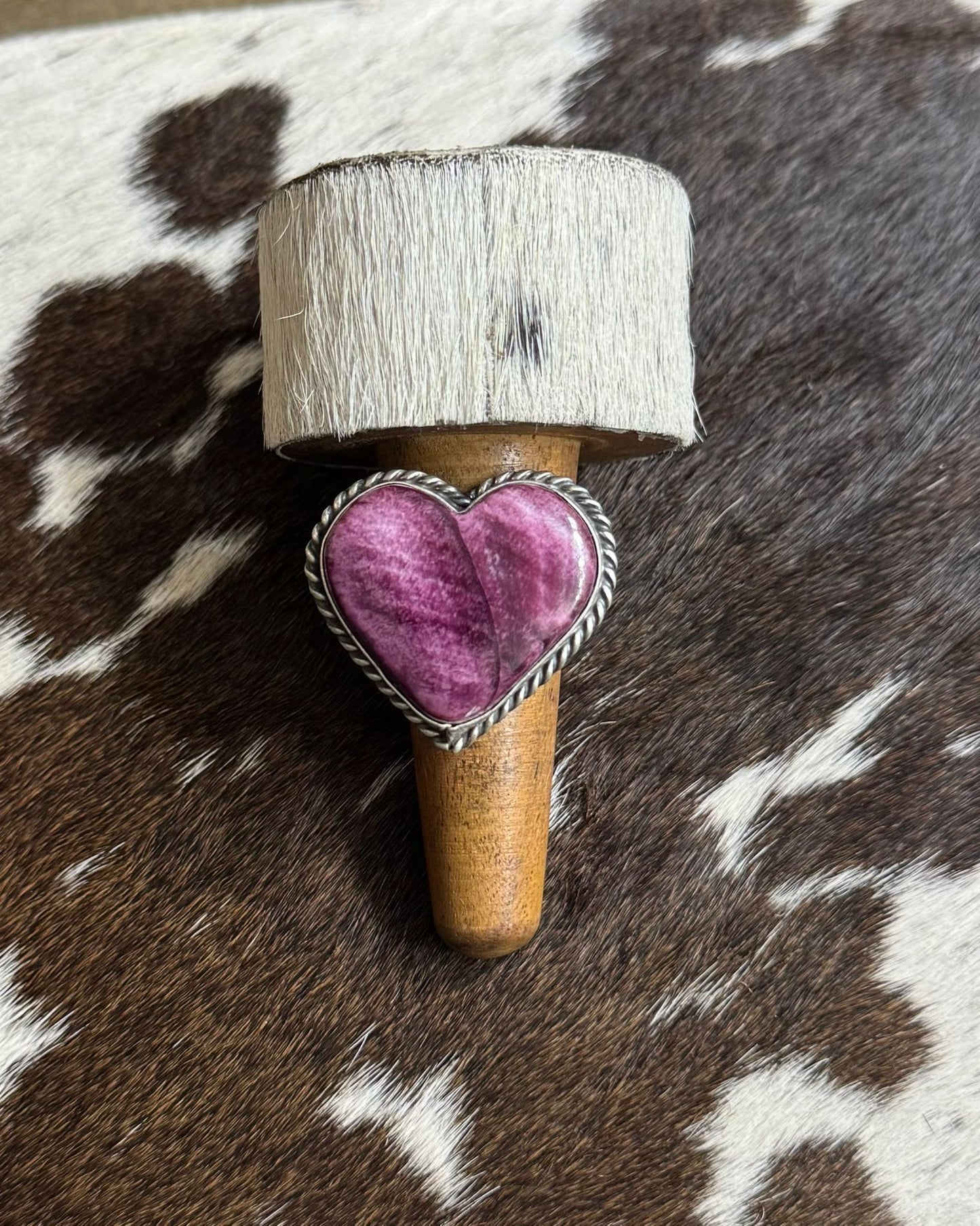 Purple Spiny Heart Ring *Native