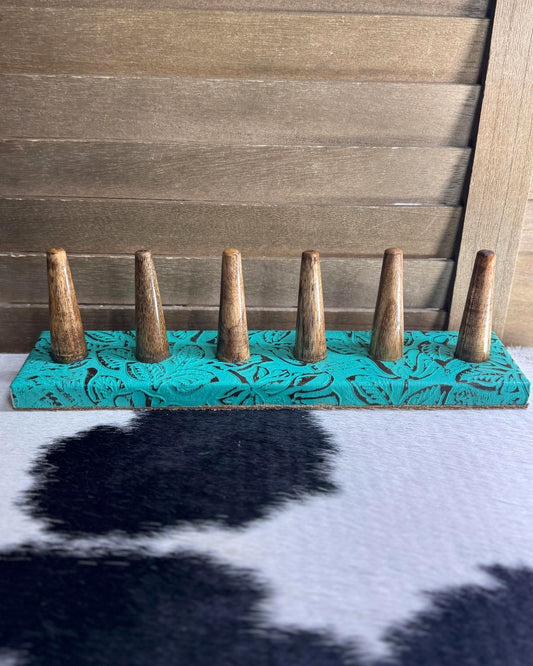 Turquoise Tooled Ring Holder