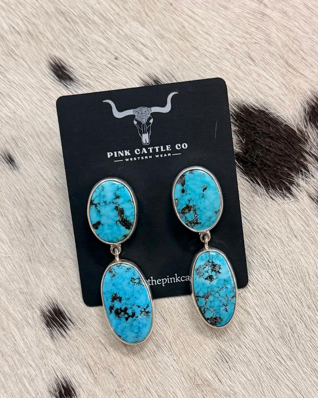 Federico Jimenez Double Stone Blue Dangles