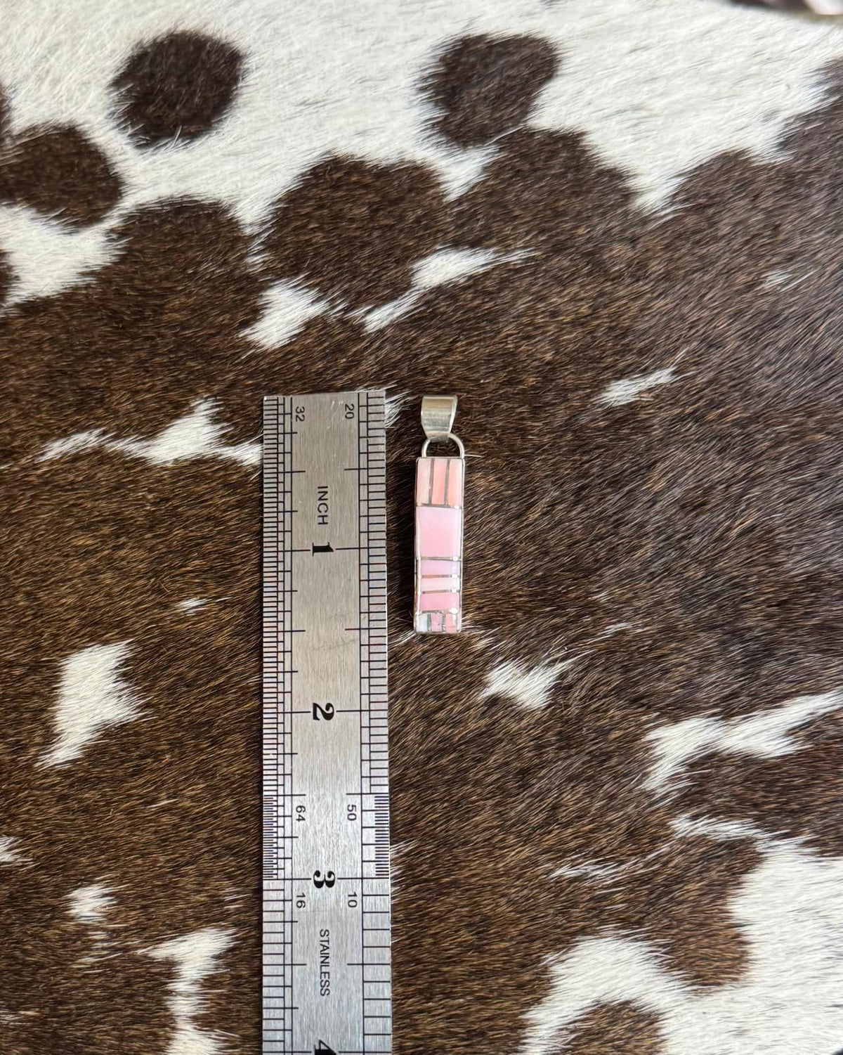 Pink Conch Inlay Pendant *Native