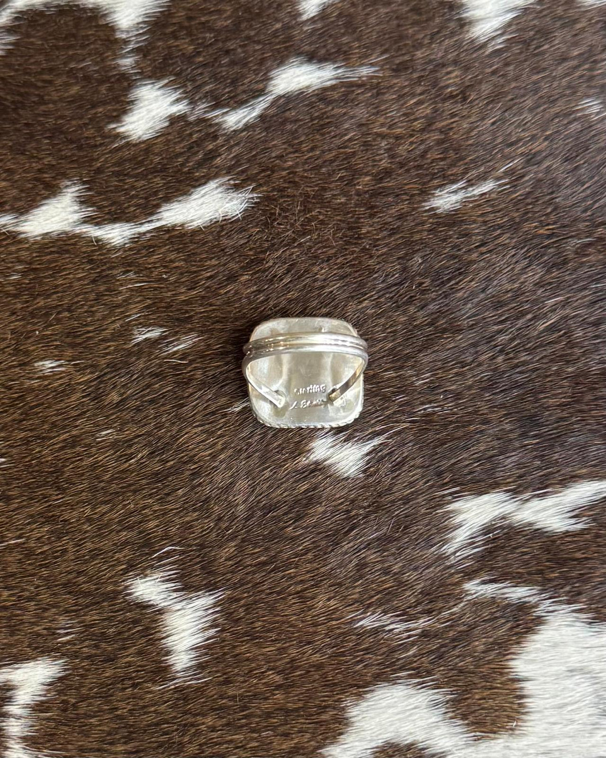 Sz 8.5 Square Kingman & Brown Ring *Native