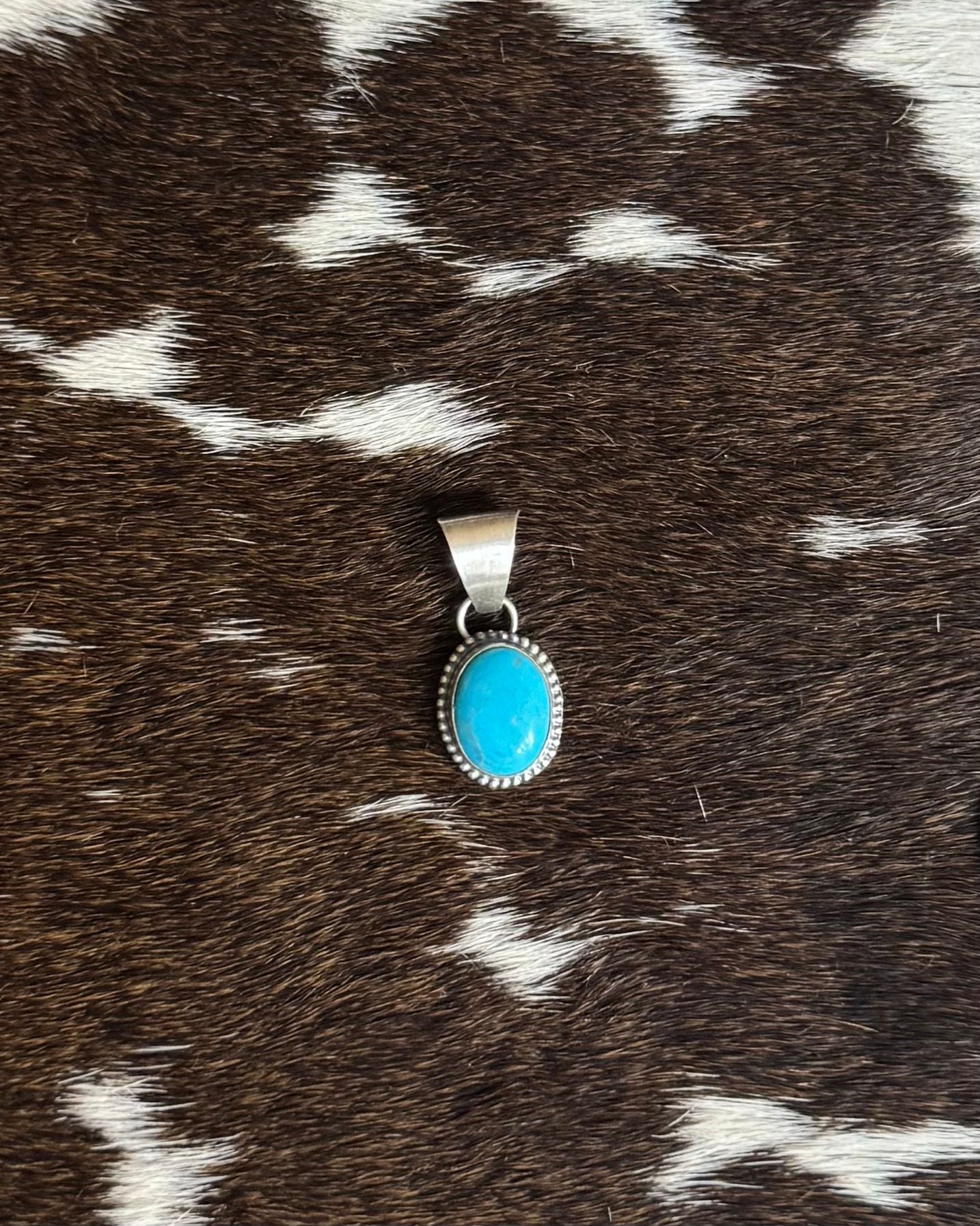 Simple Dainty Turquoise Pendant *Native