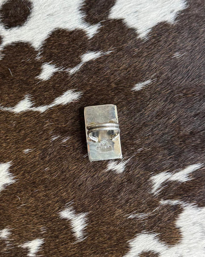 Sz 5.5 Pebbled Mixed Square Ring *Native