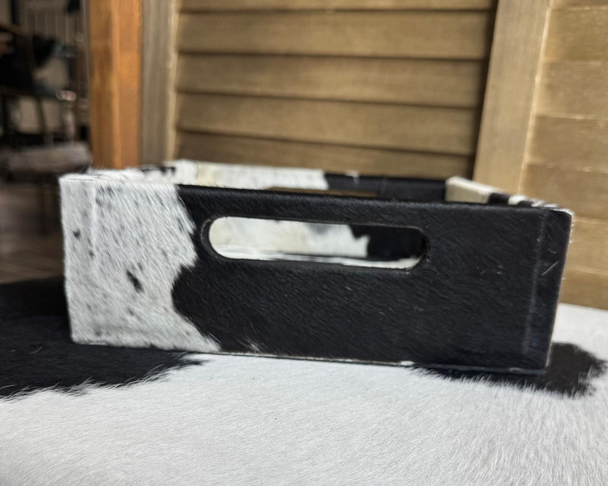 Black Cowhide Jewlery Tray