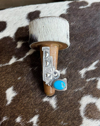 Heart Stamped Gun Adj. Ring *Native