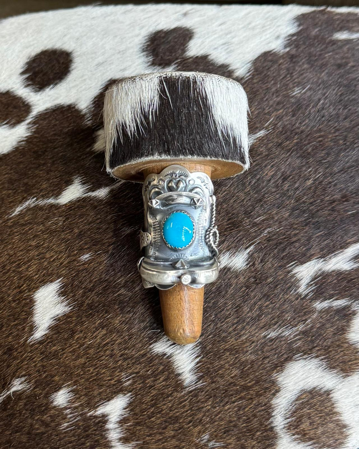 Blue Turquoise Saddle Ring Adj. *Native