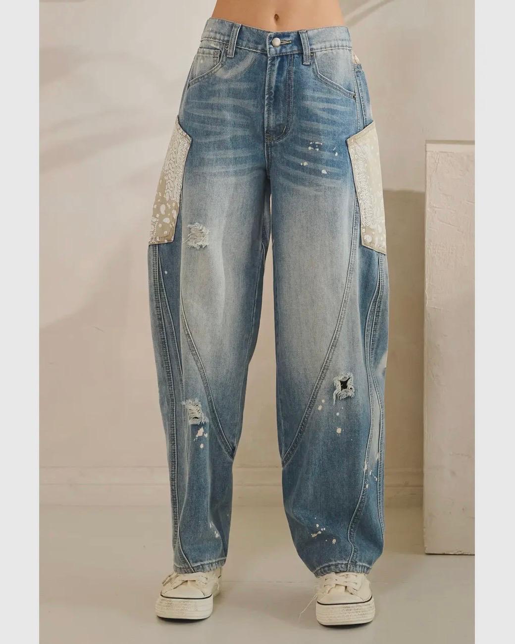 Bandana Barrel Jeans